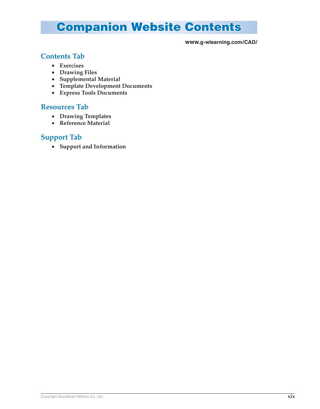 AutoCAD and Its Applications—Basics 2019, 26th Edition page xix