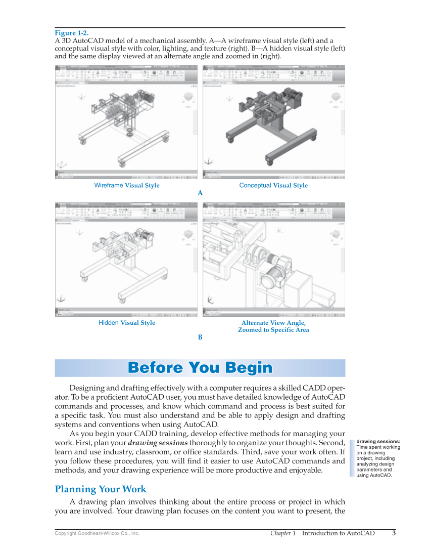 AutoCAD and Its Applications—Basics 2019, 26th Edition page 3