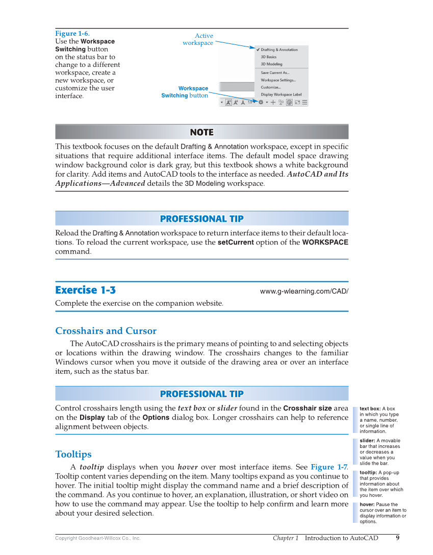 AutoCAD and Its Applications—Basics 2019, 26th Edition page 9