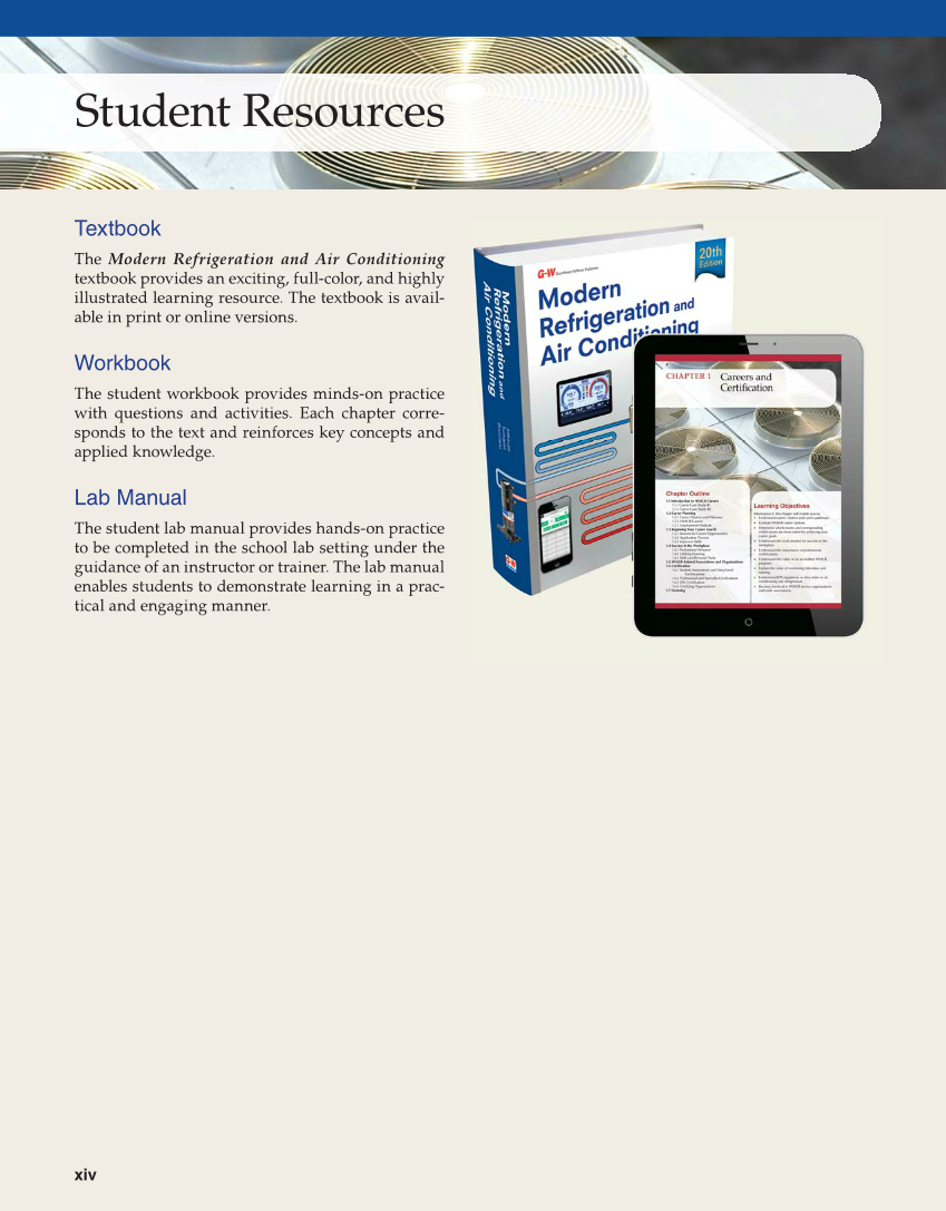 Modern Refrigeration and Air Conditioning, 20th Edition page xiv