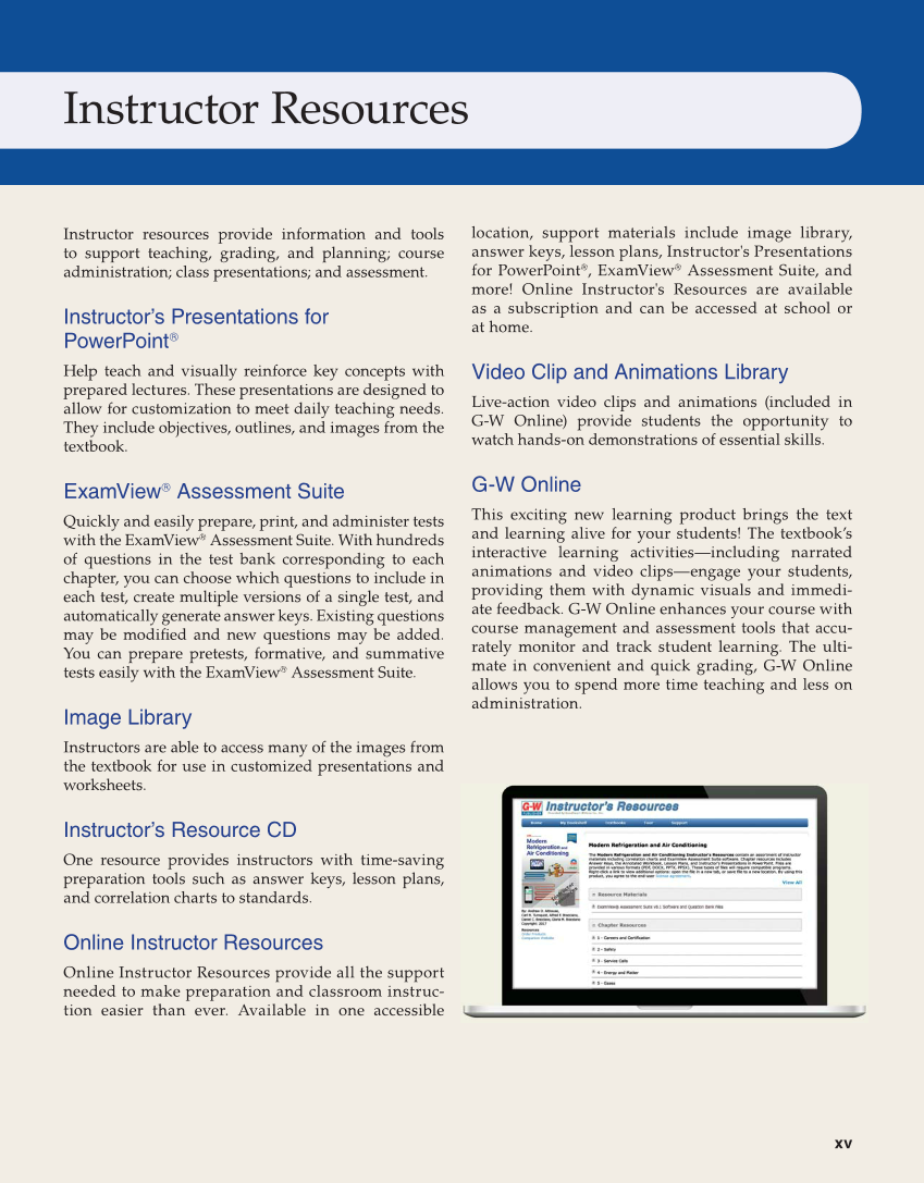 Modern Refrigeration and Air Conditioning, 20th Edition page xv