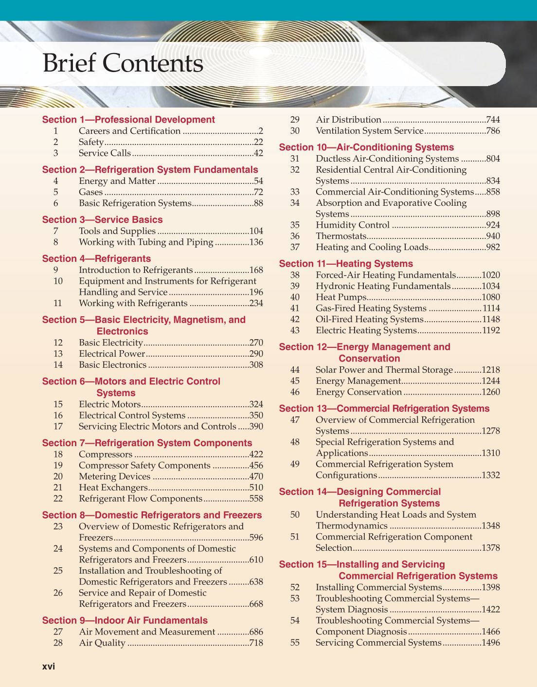 Modern Refrigeration and Air Conditioning, 20th Edition page xvi