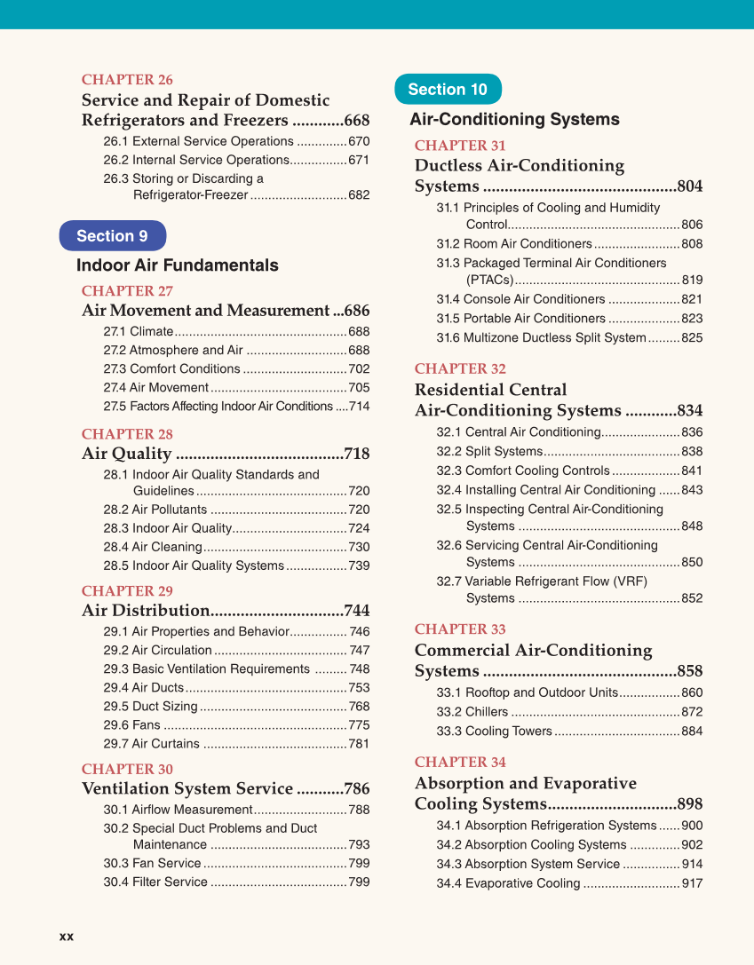 Modern Refrigeration and Air Conditioning, 20th Edition page xx