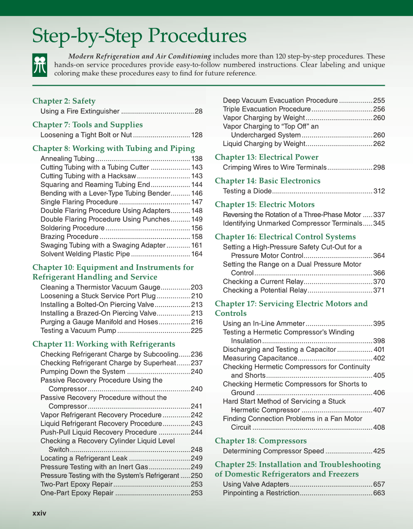 Modern Refrigeration and Air Conditioning, 20th Edition page xxiv