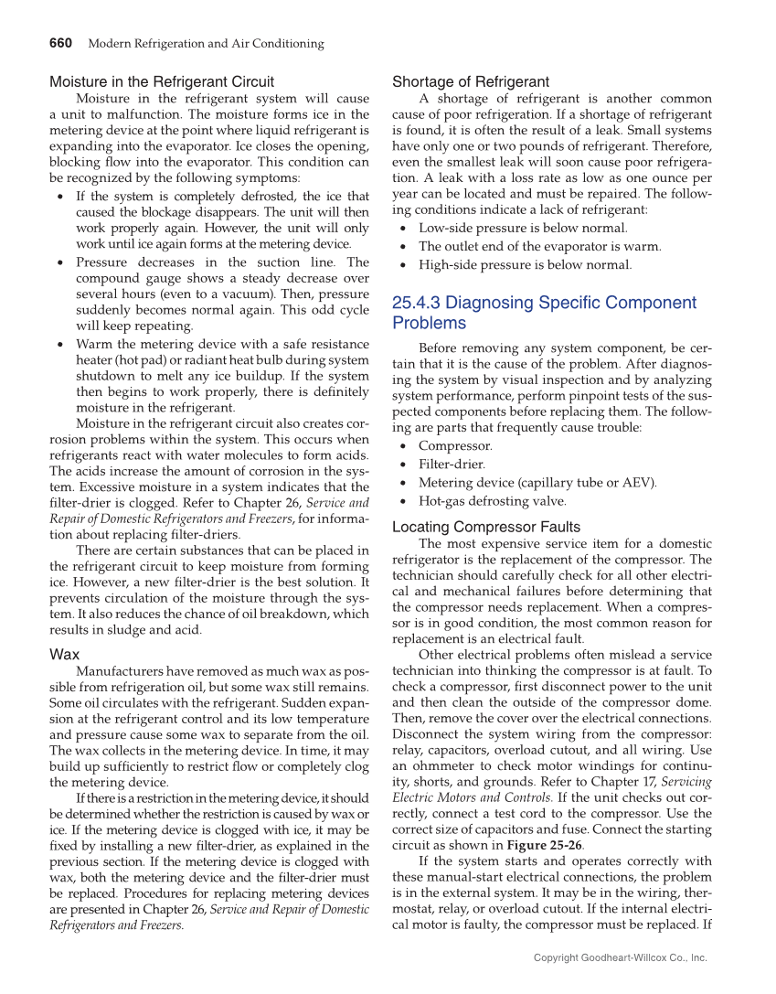Modern Refrigeration and Air Conditioning, 20th Edition page 660