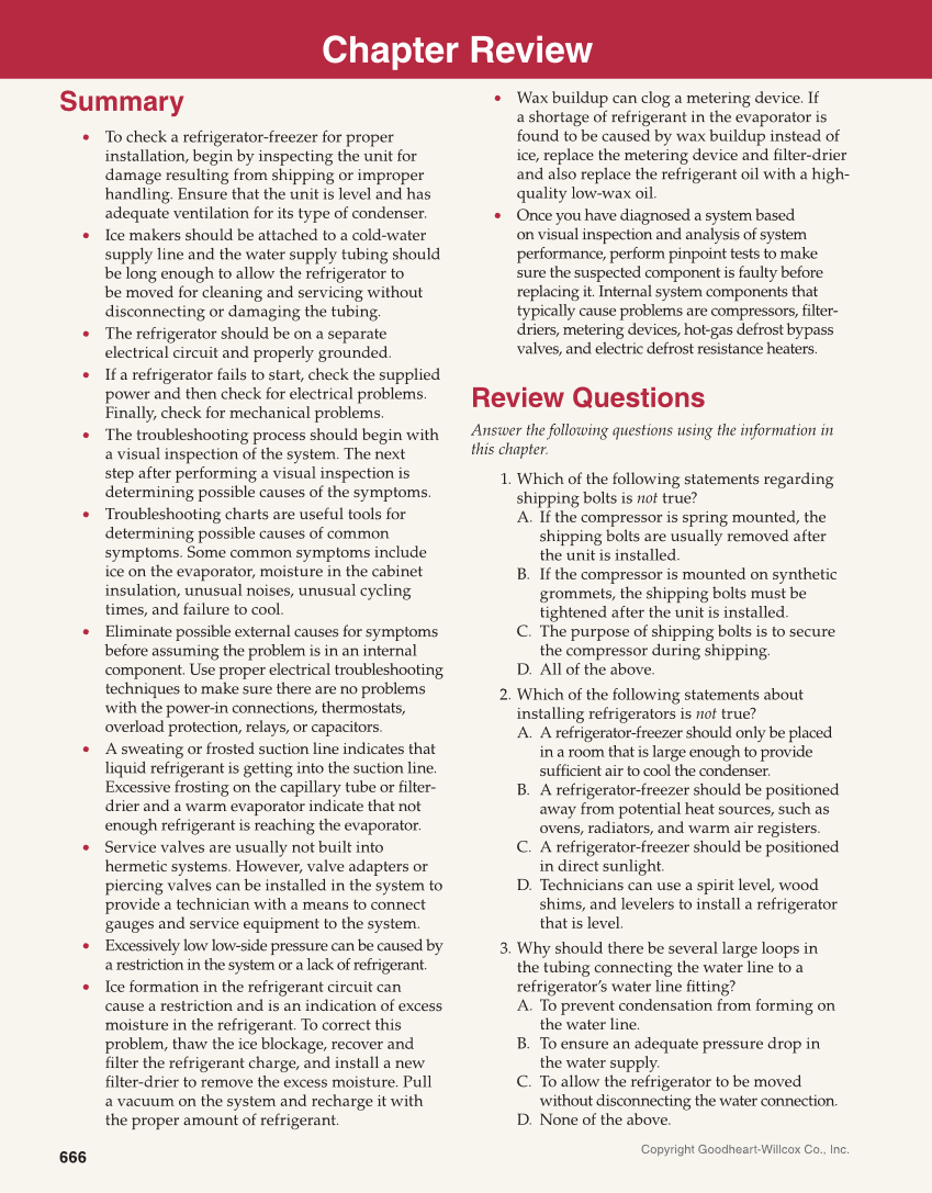 Modern Refrigeration and Air Conditioning, 20th Edition page 666