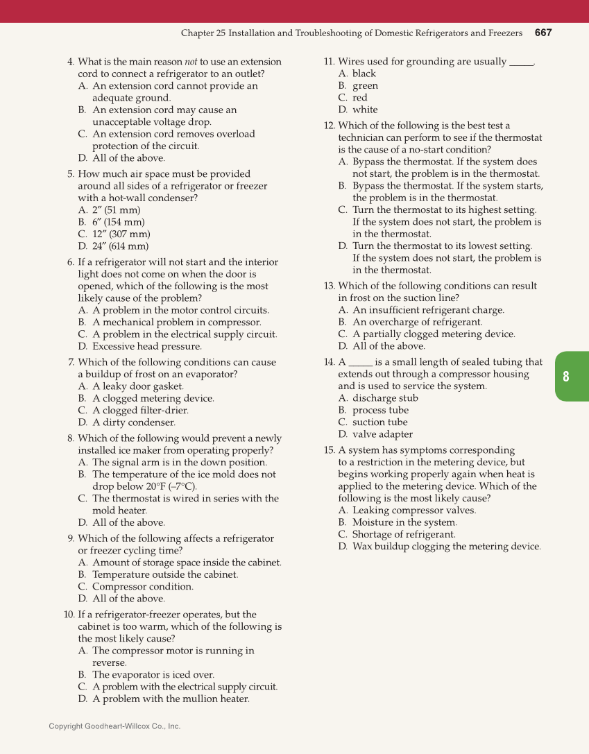 Modern Refrigeration and Air Conditioning, 20th Edition page 667