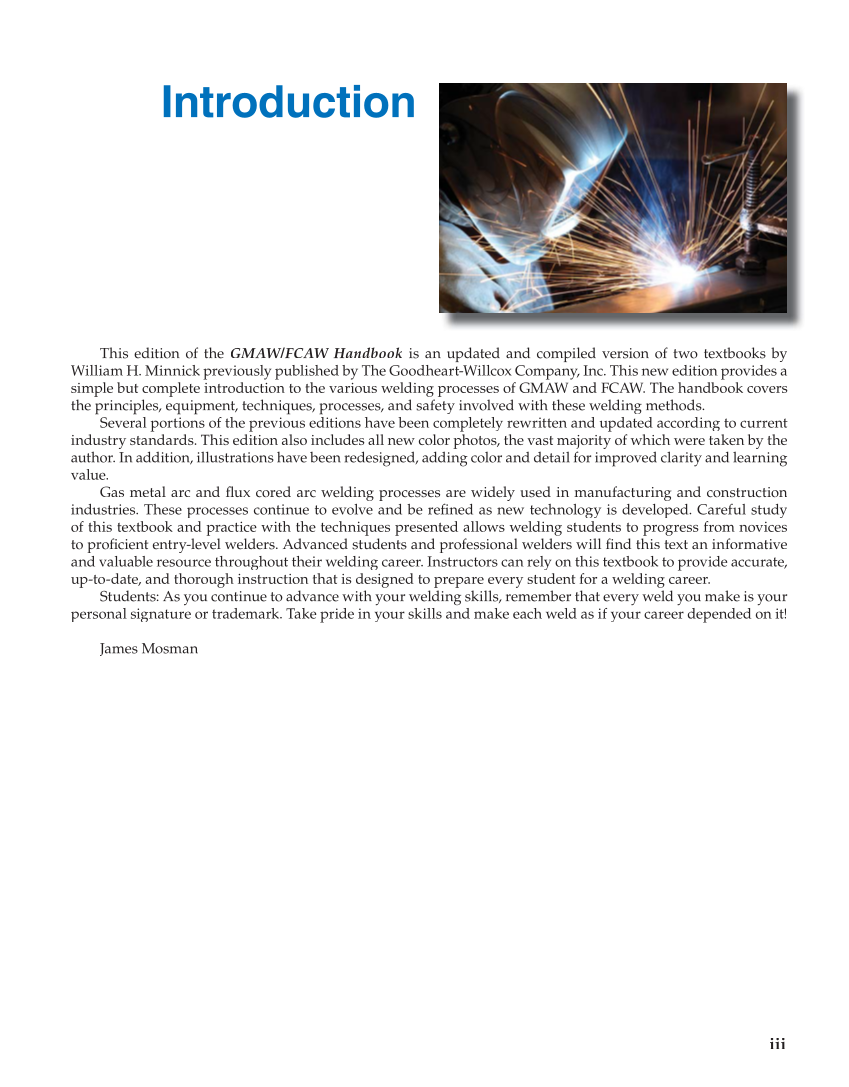 GMAW/FCAW Handbook, 1st Edition page iii