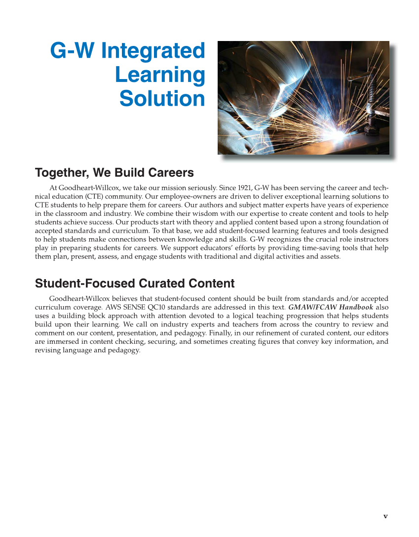 GMAW/FCAW Handbook, 1st Edition page v