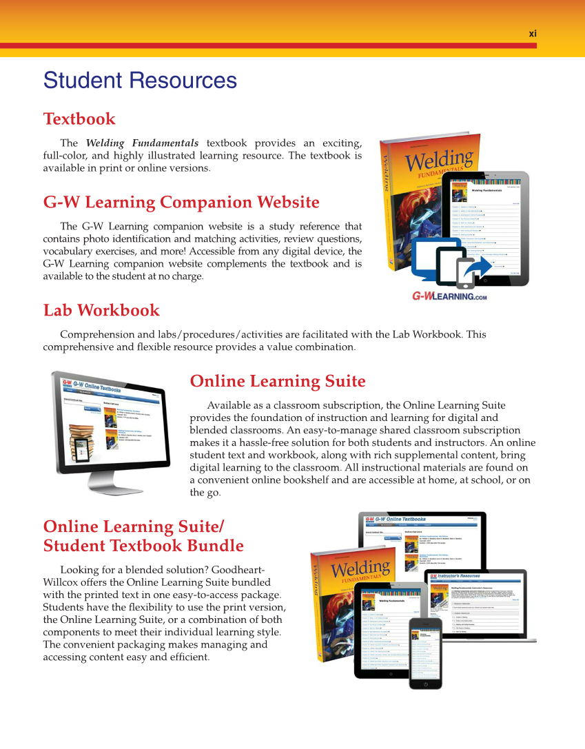 Welding Fundamentals, 5th Edition page xi
