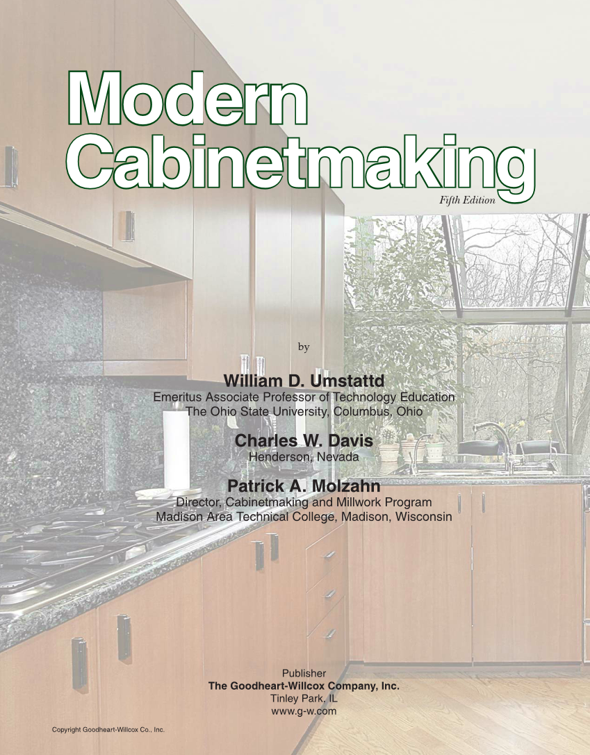Modern Cabinetmaking, 5th Edition page i