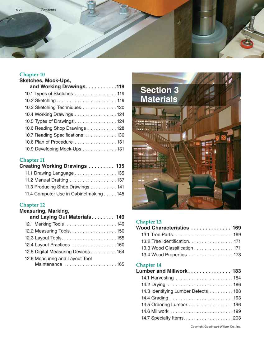 Modern Cabinetmaking, 5th Edition page xvi