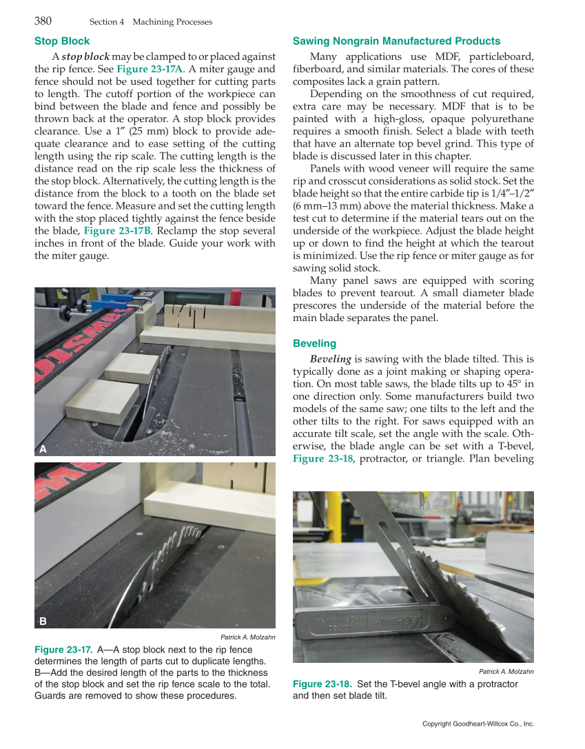 Modern Cabinetmaking, 5th Edition page 380