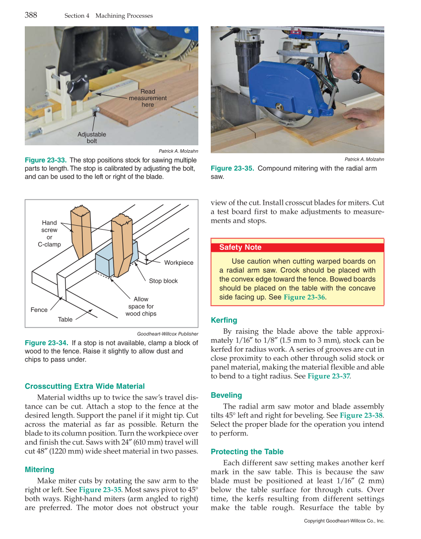 Modern Cabinetmaking, 5th Edition page 388