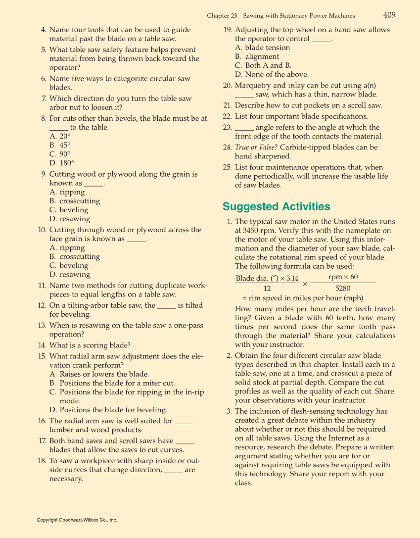 Modern Cabinetmaking, 5th Edition page 409