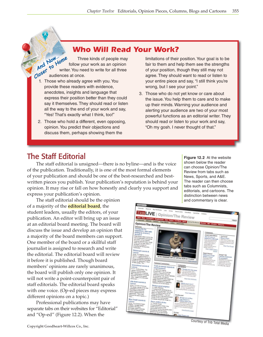 Journalism: Publishing Across Media, 1st Edition page 355