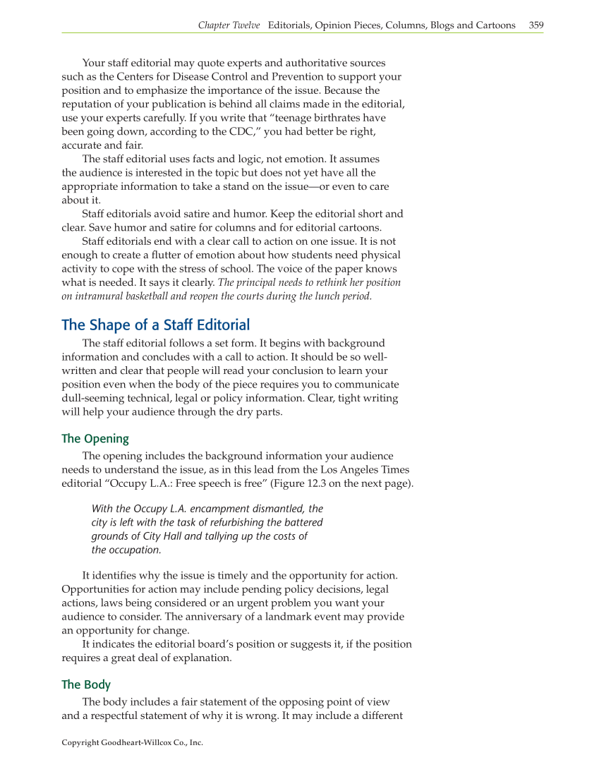 Journalism: Publishing Across Media, 1st Edition page 359