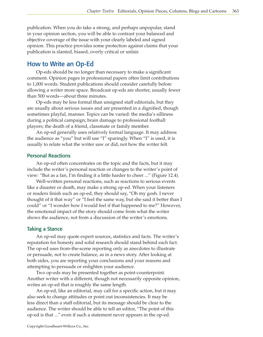 Journalism: Publishing Across Media, 1st Edition page 363