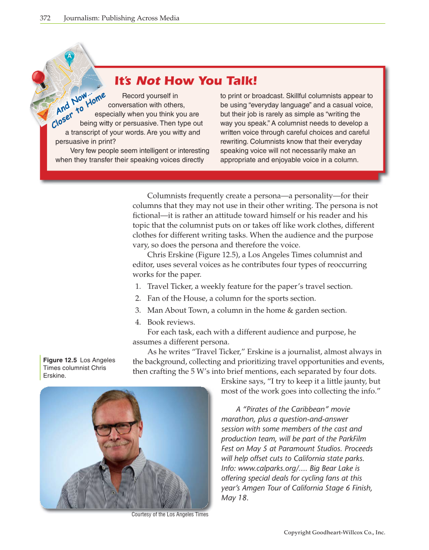 Journalism: Publishing Across Media, 1st Edition page 372