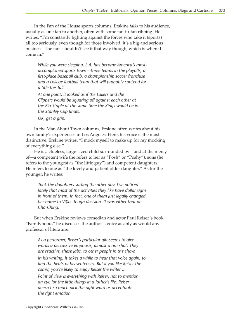 Journalism: Publishing Across Media, 1st Edition page 373