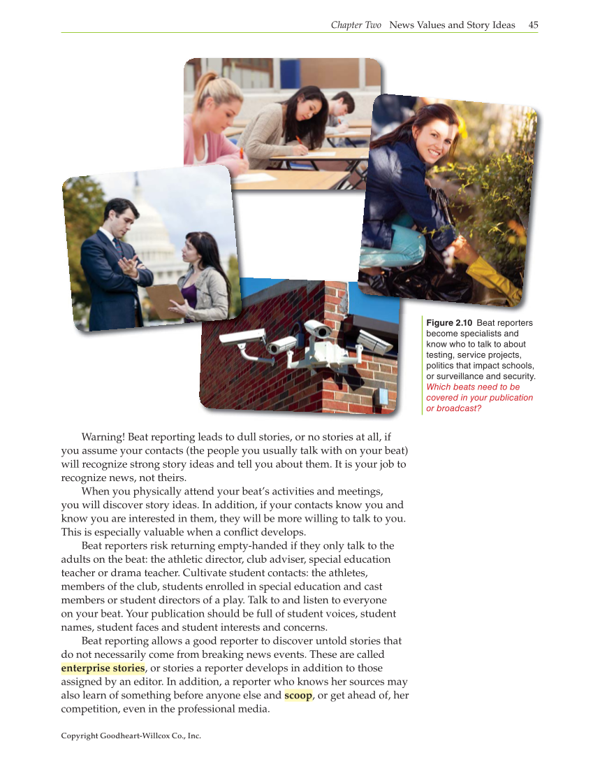 Journalism: Publishing Across Media, 1st Edition page 45