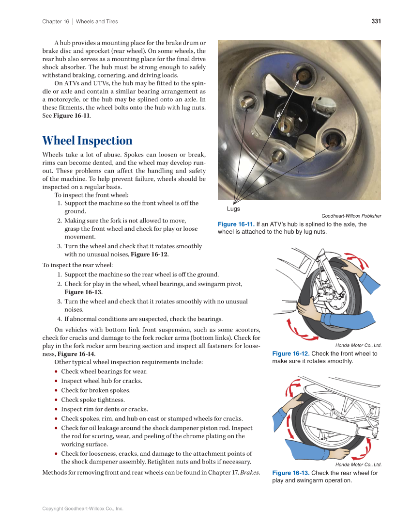 Motorcycles: Fundamentals, Service, Repair, 4th Edition page 331