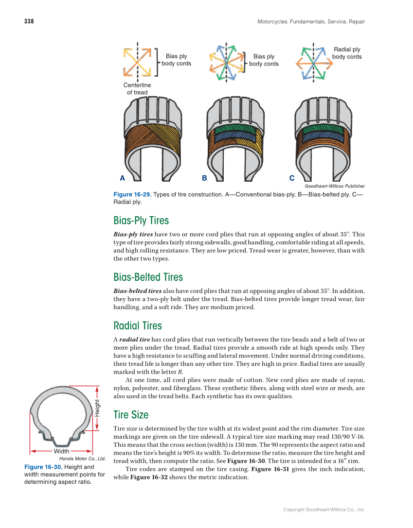 Motorcycles: Fundamentals, Service, Repair, 4th Edition page 338