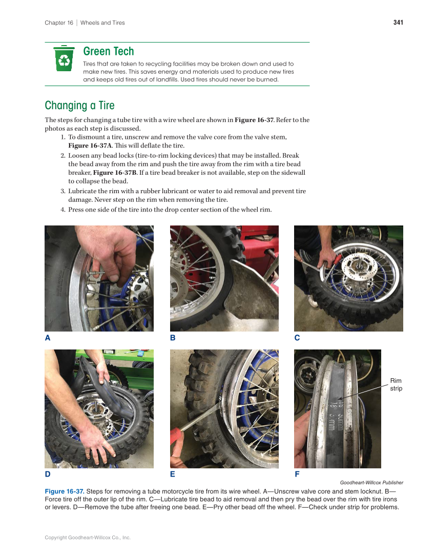 Motorcycles: Fundamentals, Service, Repair, 4th Edition page 341