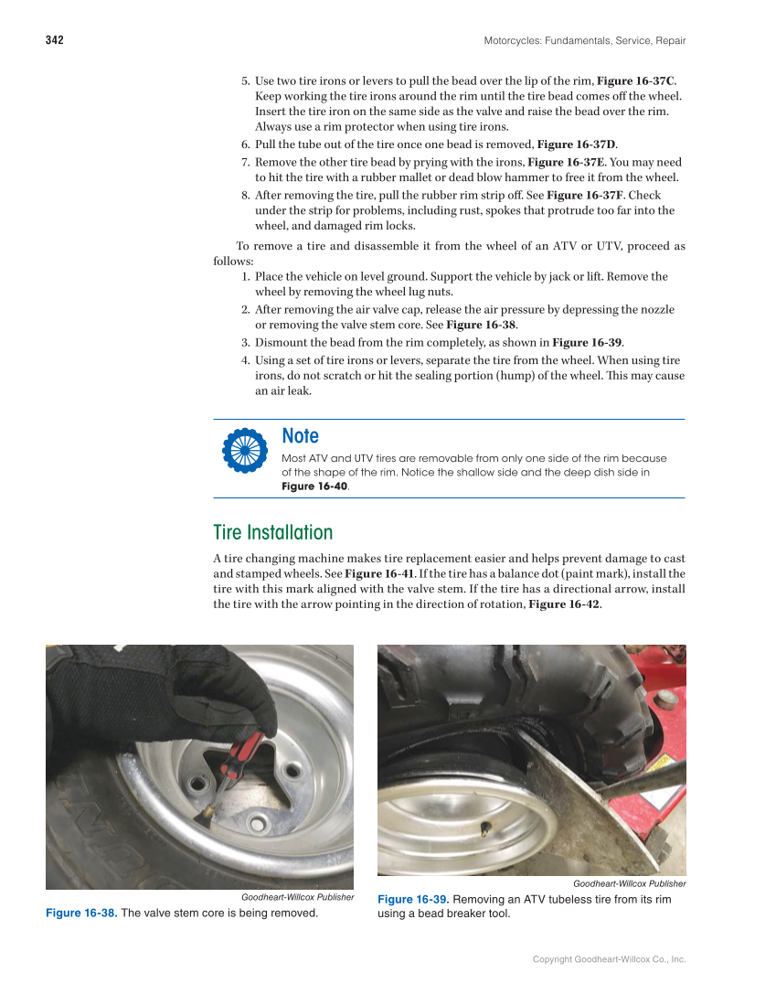 Motorcycles: Fundamentals, Service, Repair, 4th Edition page 342