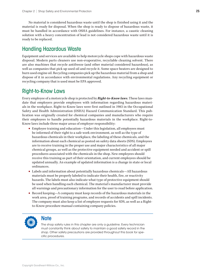 Motorcycles: Fundamentals, Service, Repair, 4th Edition page 25