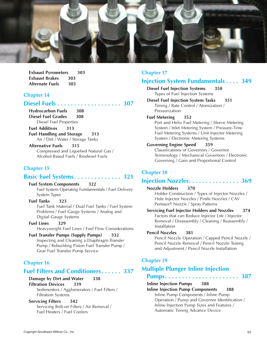 Diesel Technology, 8th Edition page 11