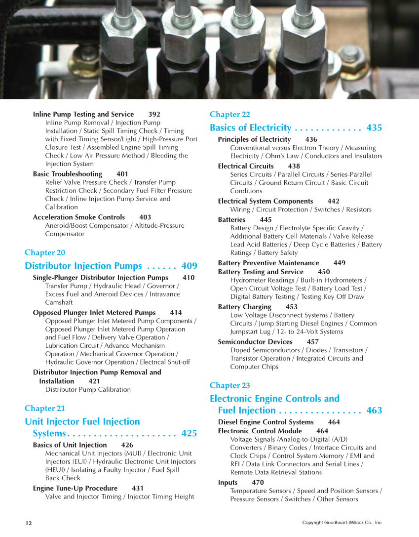 Diesel Technology, 8th Edition page 12