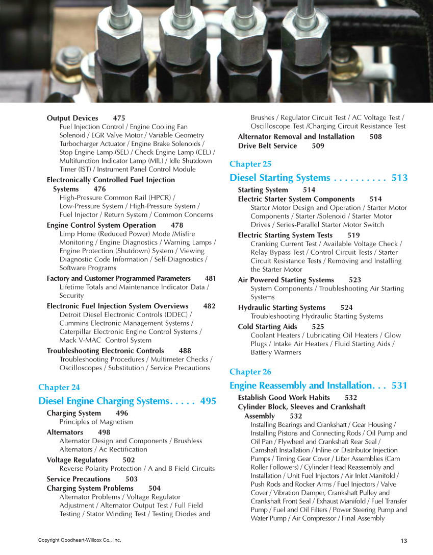 Diesel Technology, 8th Edition page 13