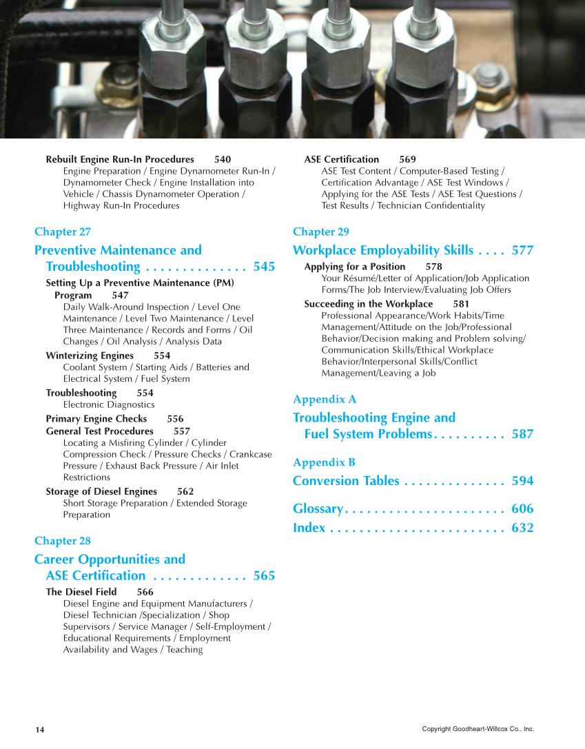 Diesel Technology, 8th Edition page 14