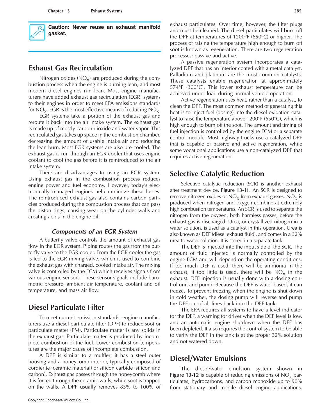Diesel Technology, 8th Edition page 285