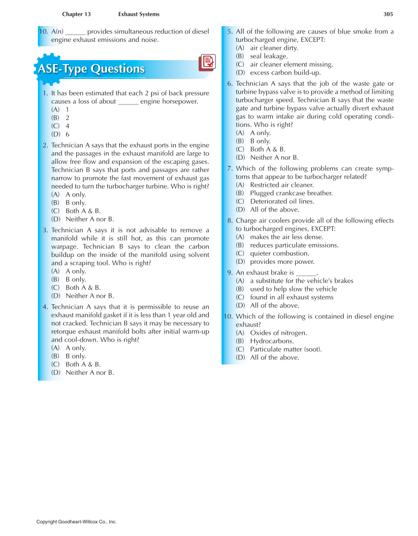 Diesel Technology, 8th Edition page 305