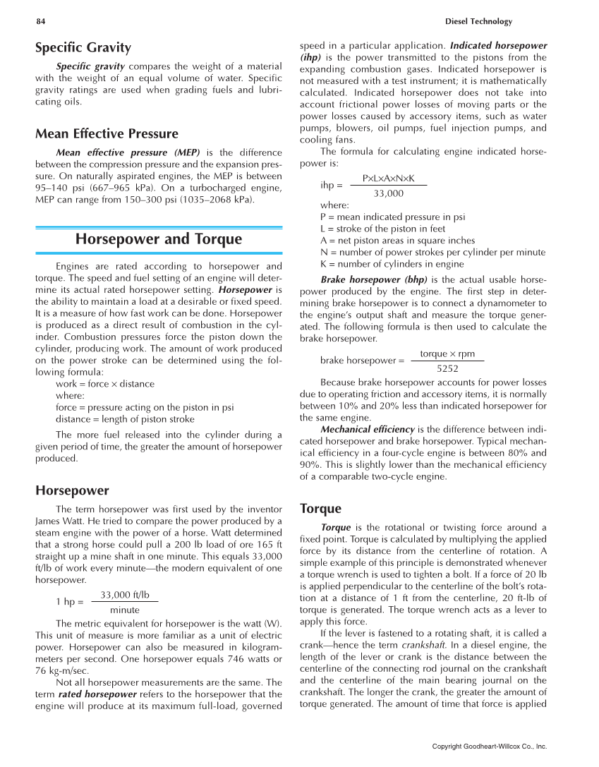 Diesel Technology, 8th Edition page 84