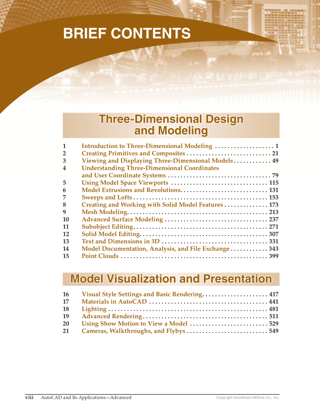 AutoCAD and Its Applications—Comprehensive 2020, 27th Edition page viii