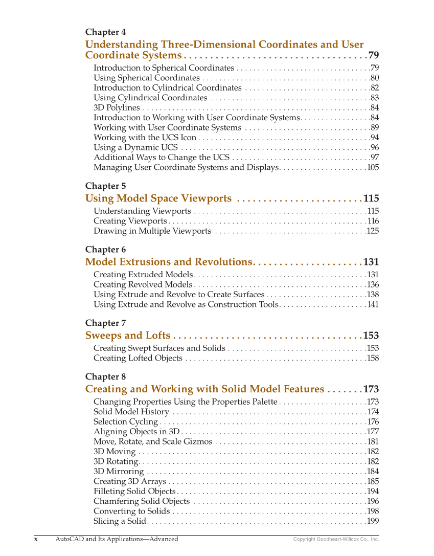 AutoCAD and Its Applications—Comprehensive 2020, 27th Edition page x