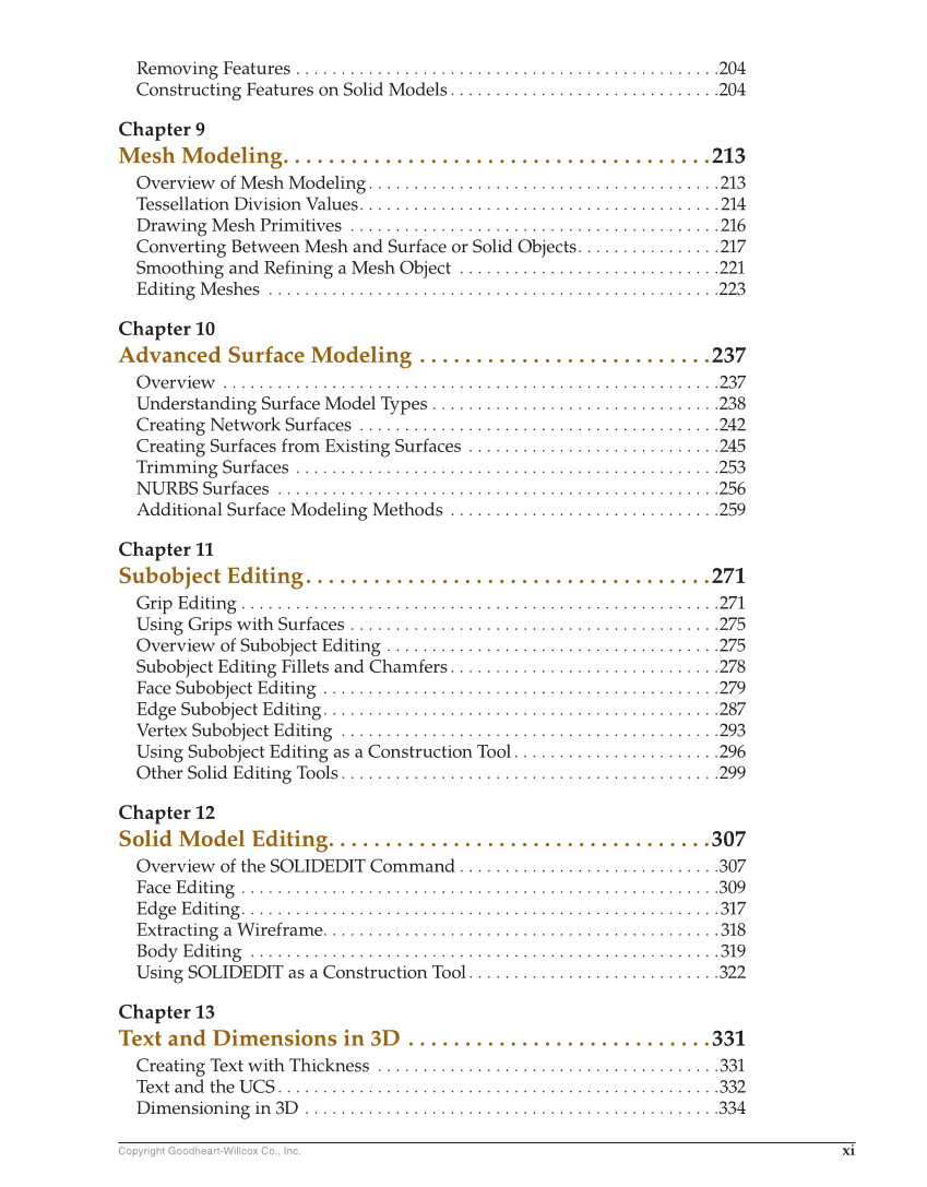 AutoCAD and Its Applications—Comprehensive 2020, 27th Edition page xi