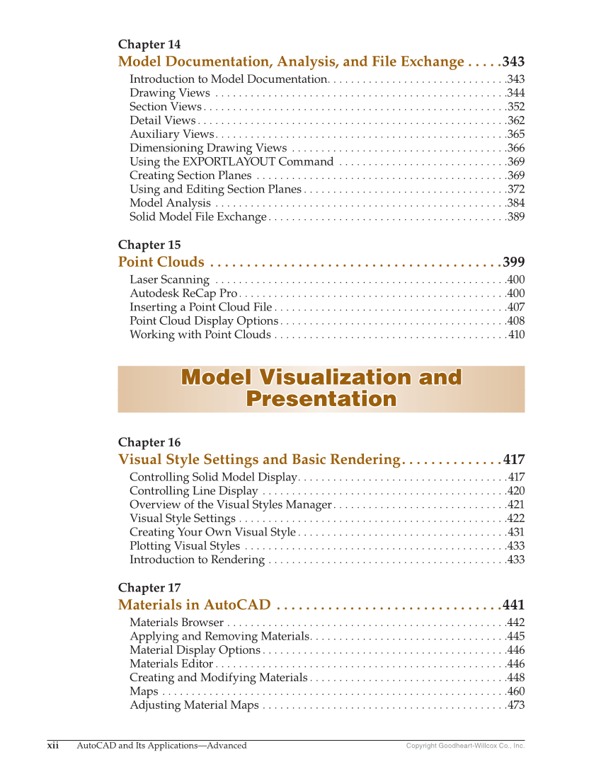 AutoCAD and Its Applications—Comprehensive 2020, 27th Edition page xii
