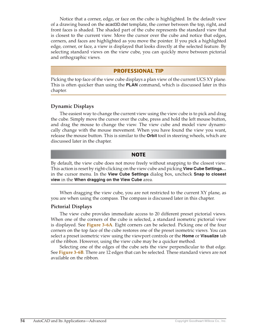 AutoCAD and Its Applications—Comprehensive 2020, 27th Edition page 54