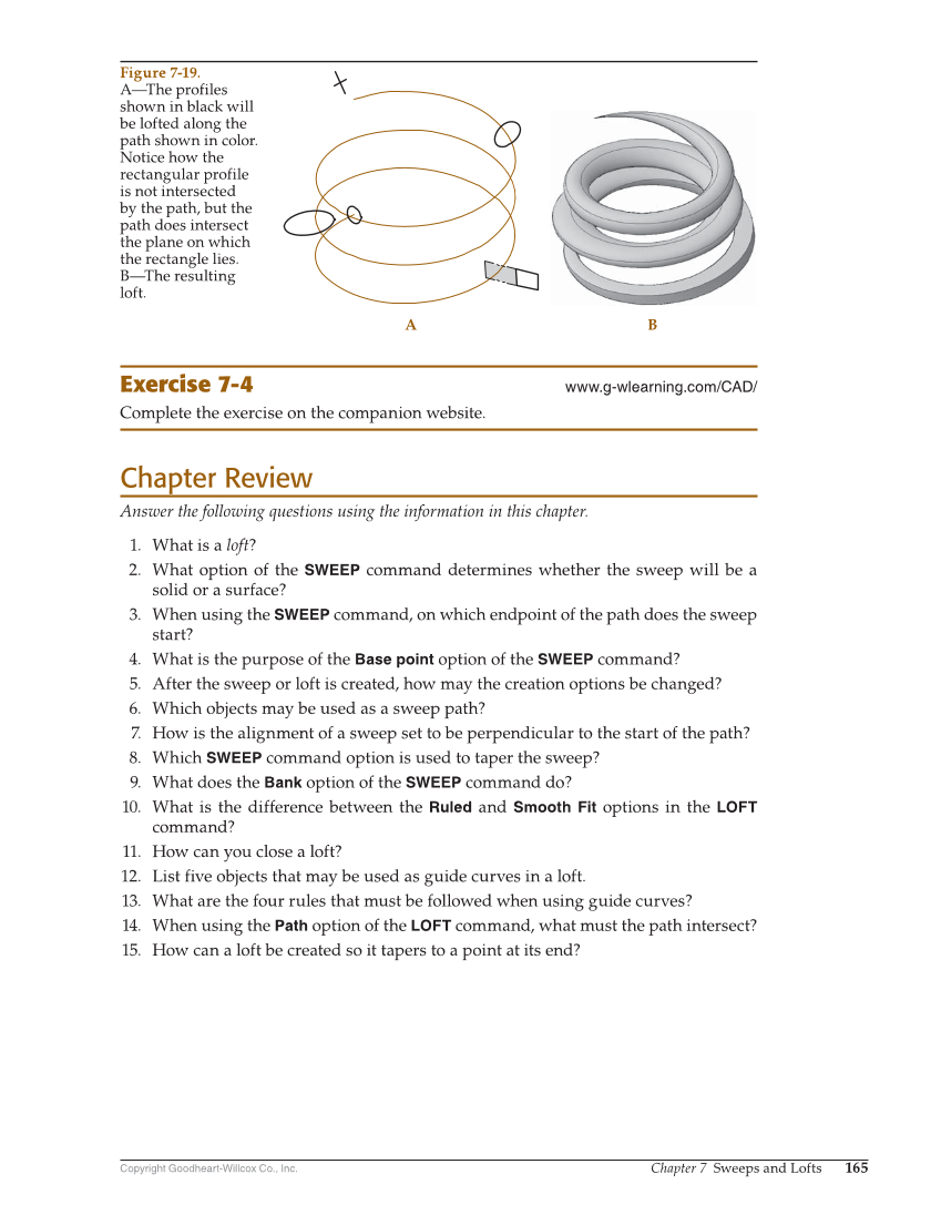 AutoCAD and Its Applications—Comprehensive 2020, 27th Edition page 165