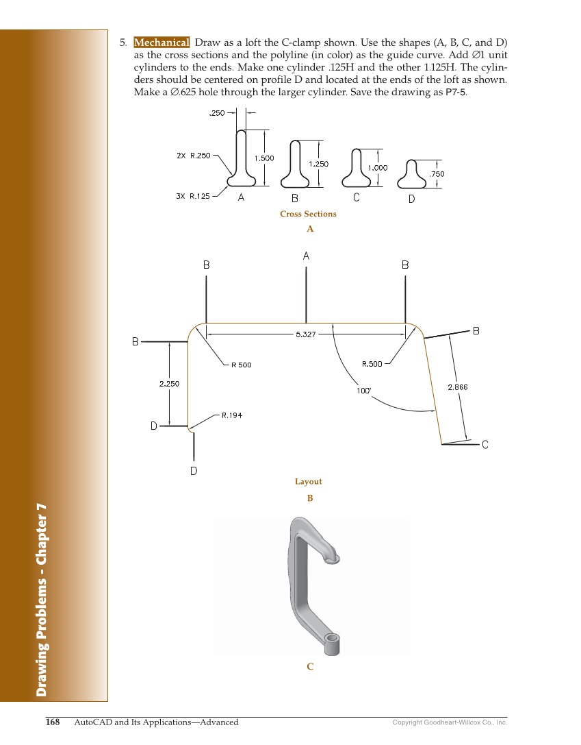 AutoCAD and Its Applications—Comprehensive 2020, 27th Edition page 168