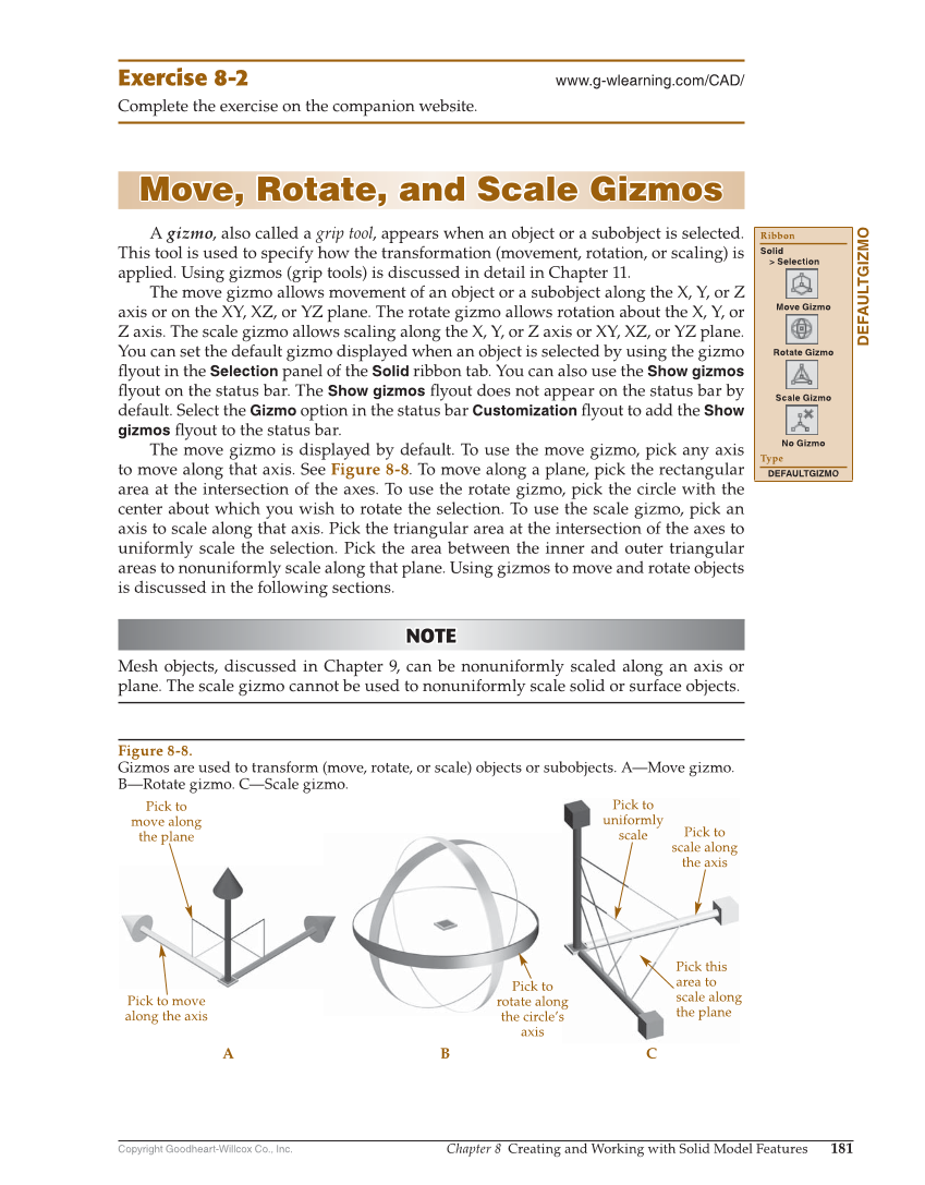 AutoCAD and Its Applications—Comprehensive 2020, 27th Edition page 181