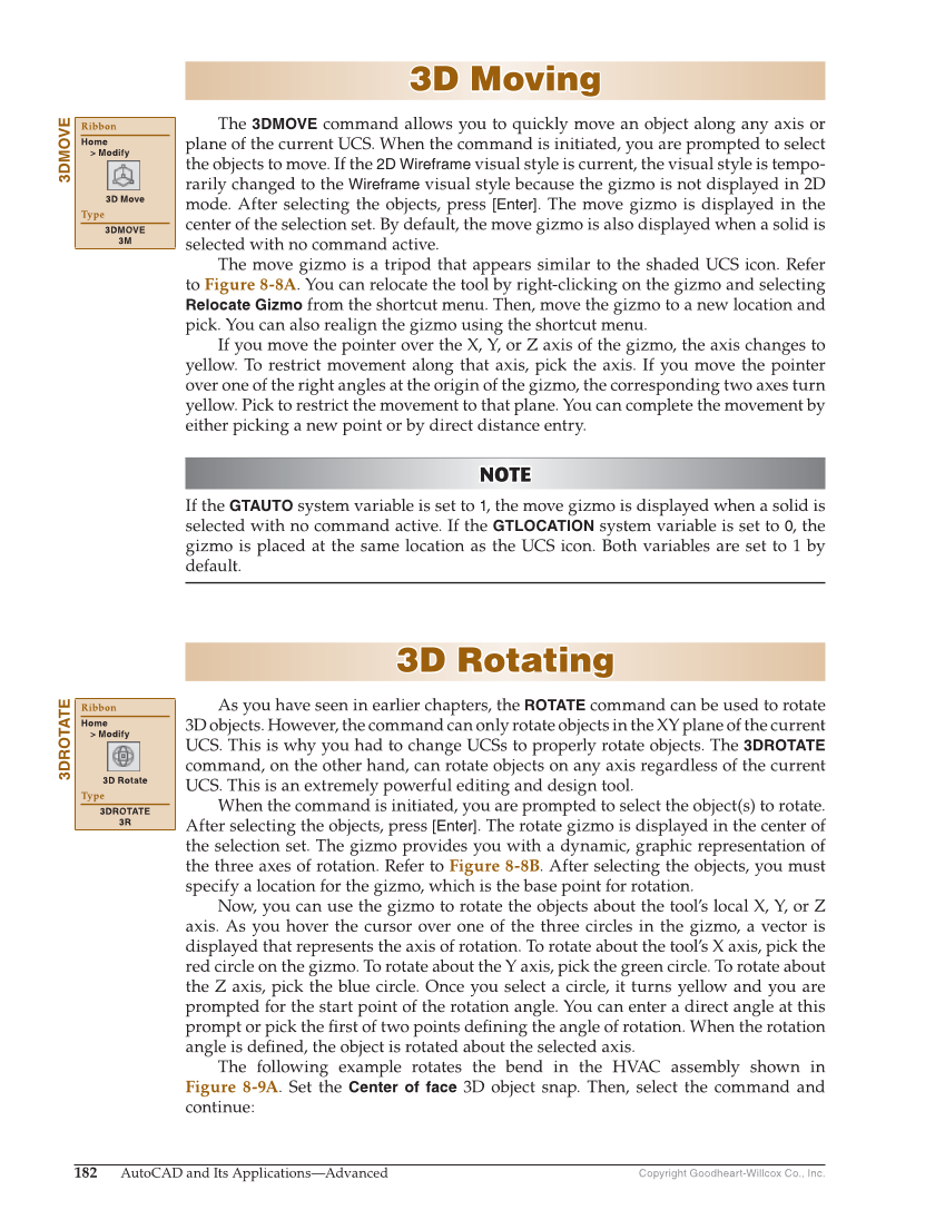 AutoCAD and Its Applications—Comprehensive 2020, 27th Edition page 182