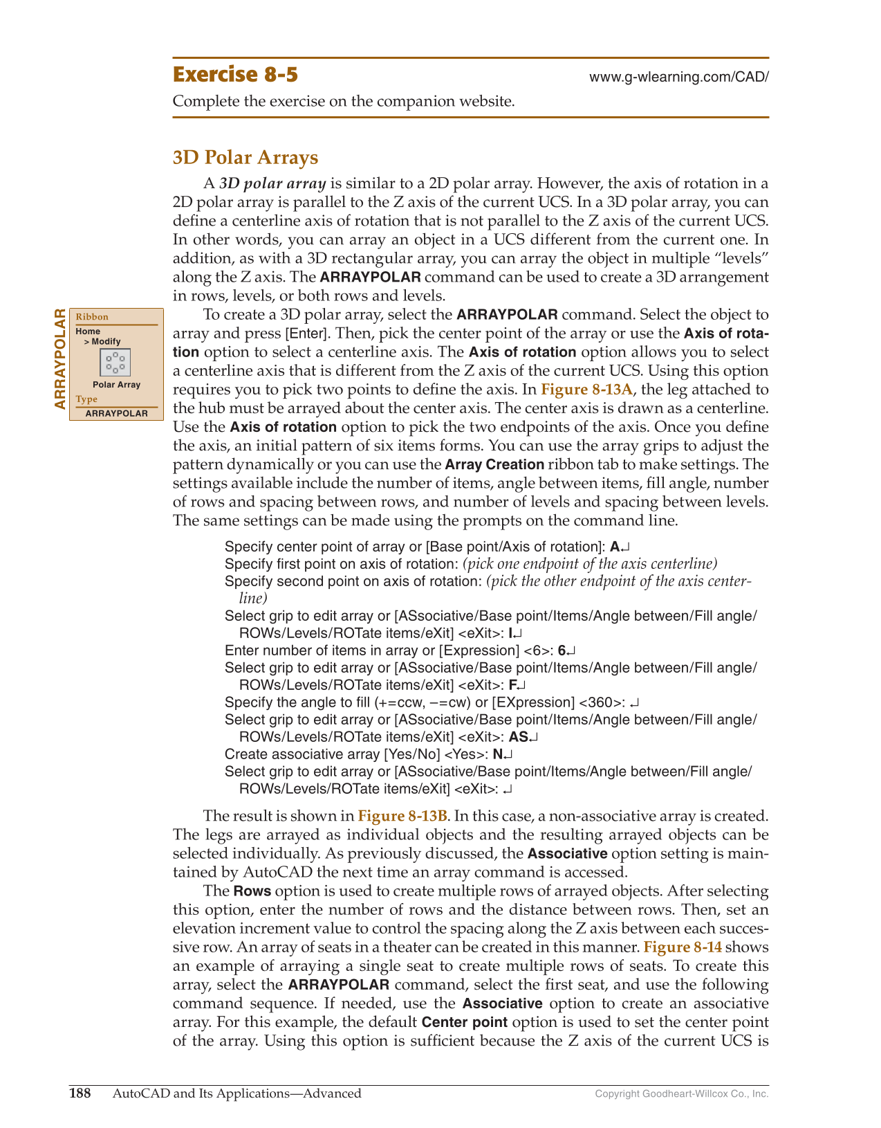 AutoCAD and Its Applications—Comprehensive 2020, 27th Edition page 188