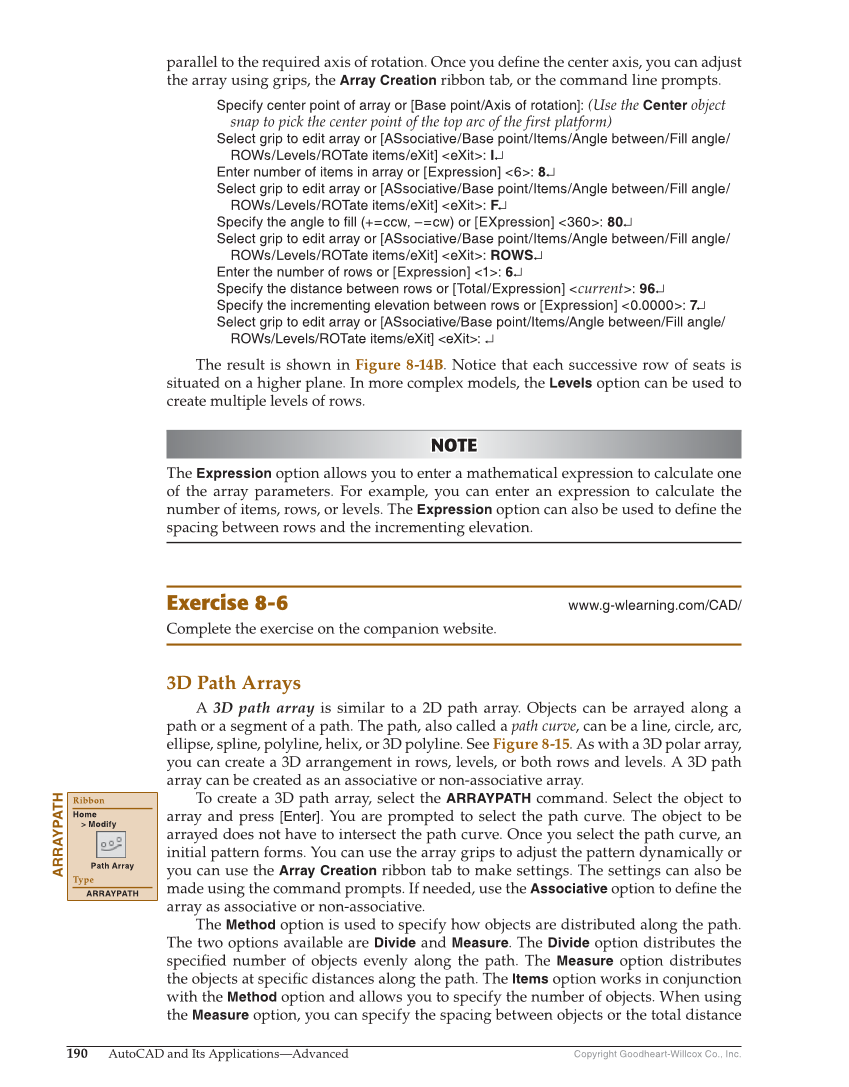 AutoCAD and Its Applications—Comprehensive 2020, 27th Edition page 190