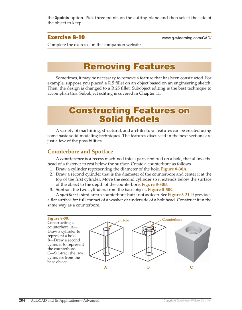 AutoCAD and Its Applications—Comprehensive 2020, 27th Edition page 204