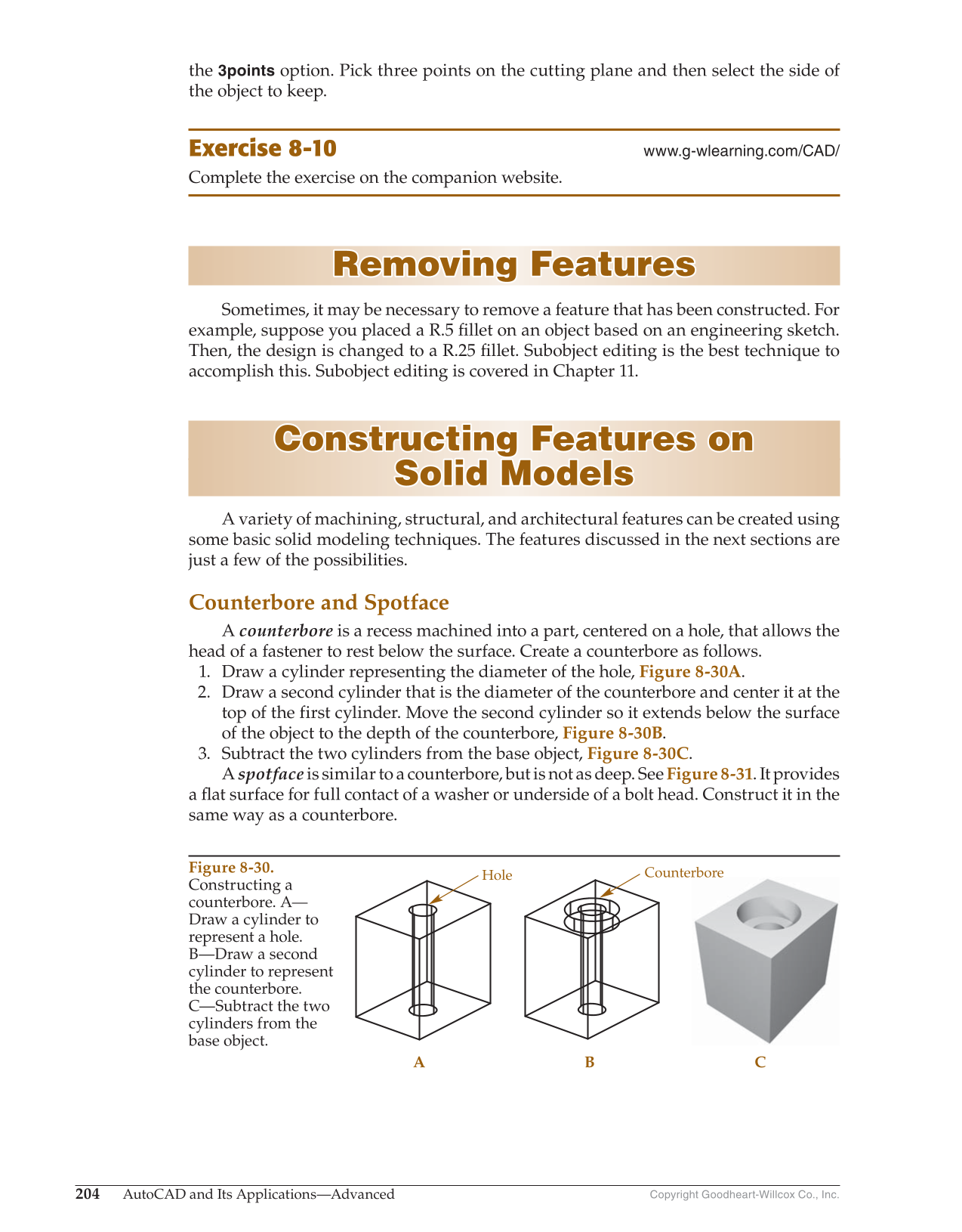 AutoCAD and Its Applications—Comprehensive 2020, 27th Edition page 204